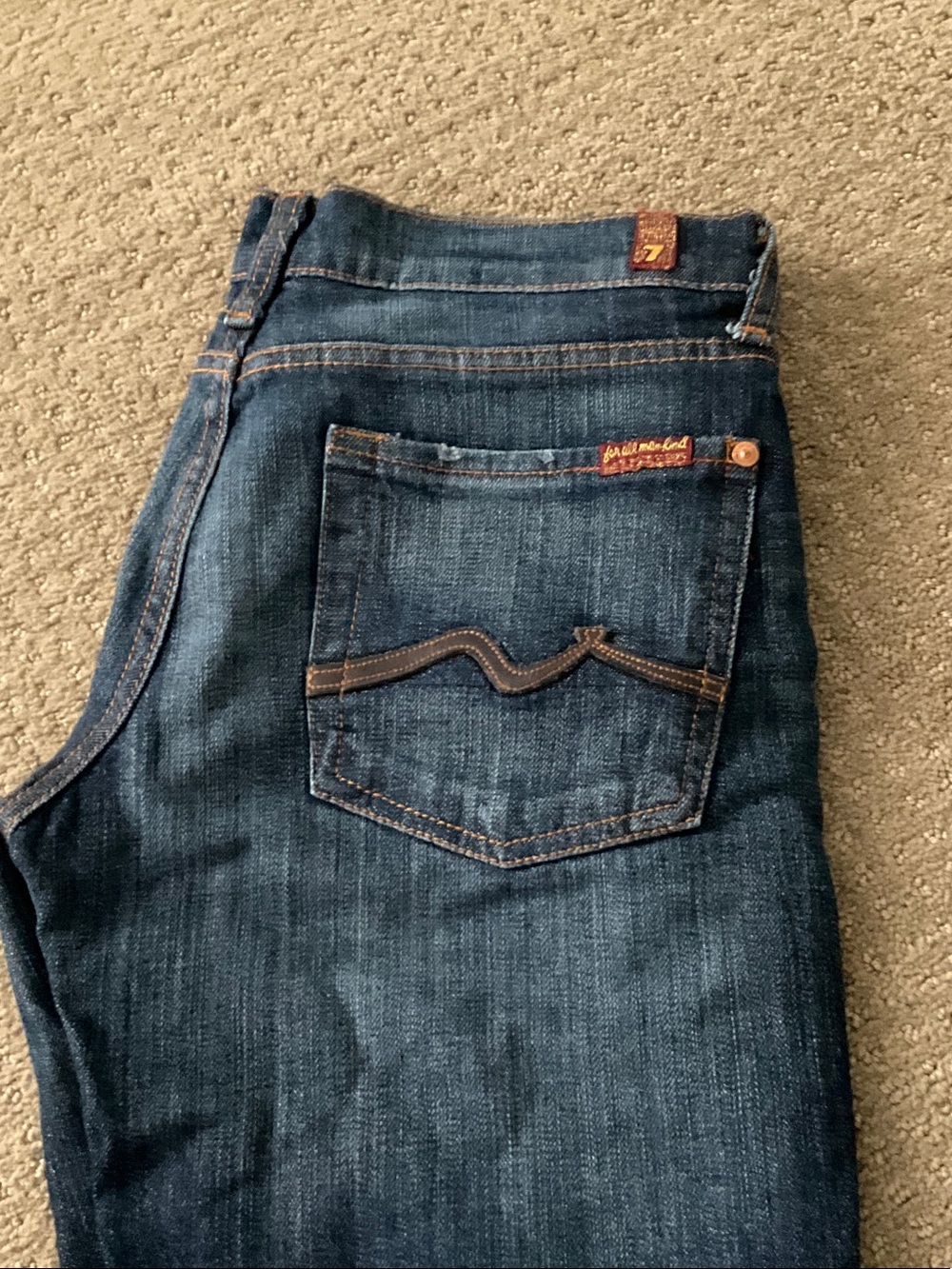 7 For All Mankind Ladies Dark Indigo Bootcut Jeans